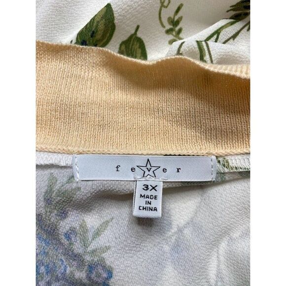 Fever Juniors Peach Floral Mixed Media Shawl Neck Cardigan Sz 3X - Picture 5 of 8